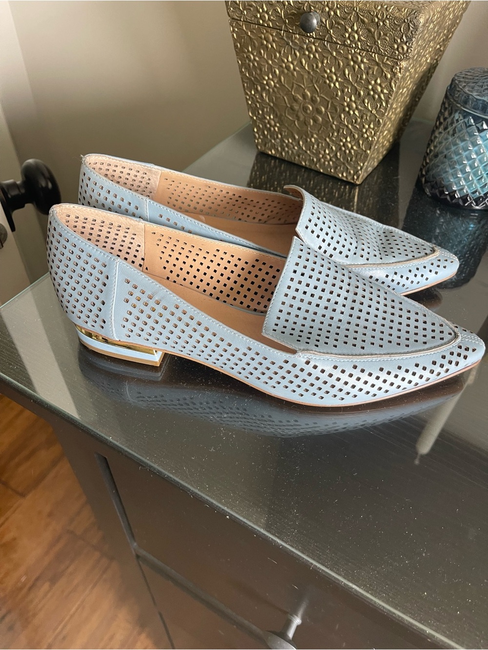 Franco Sarto Mesh Leather Pointy Toe Flats size 8 - Picture 4 of 7